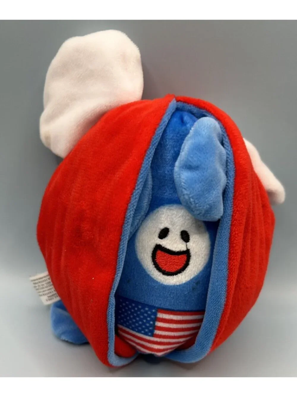 Reverse-eez Patriot Political Elephant Donkey Election Plush Sewn Eyes